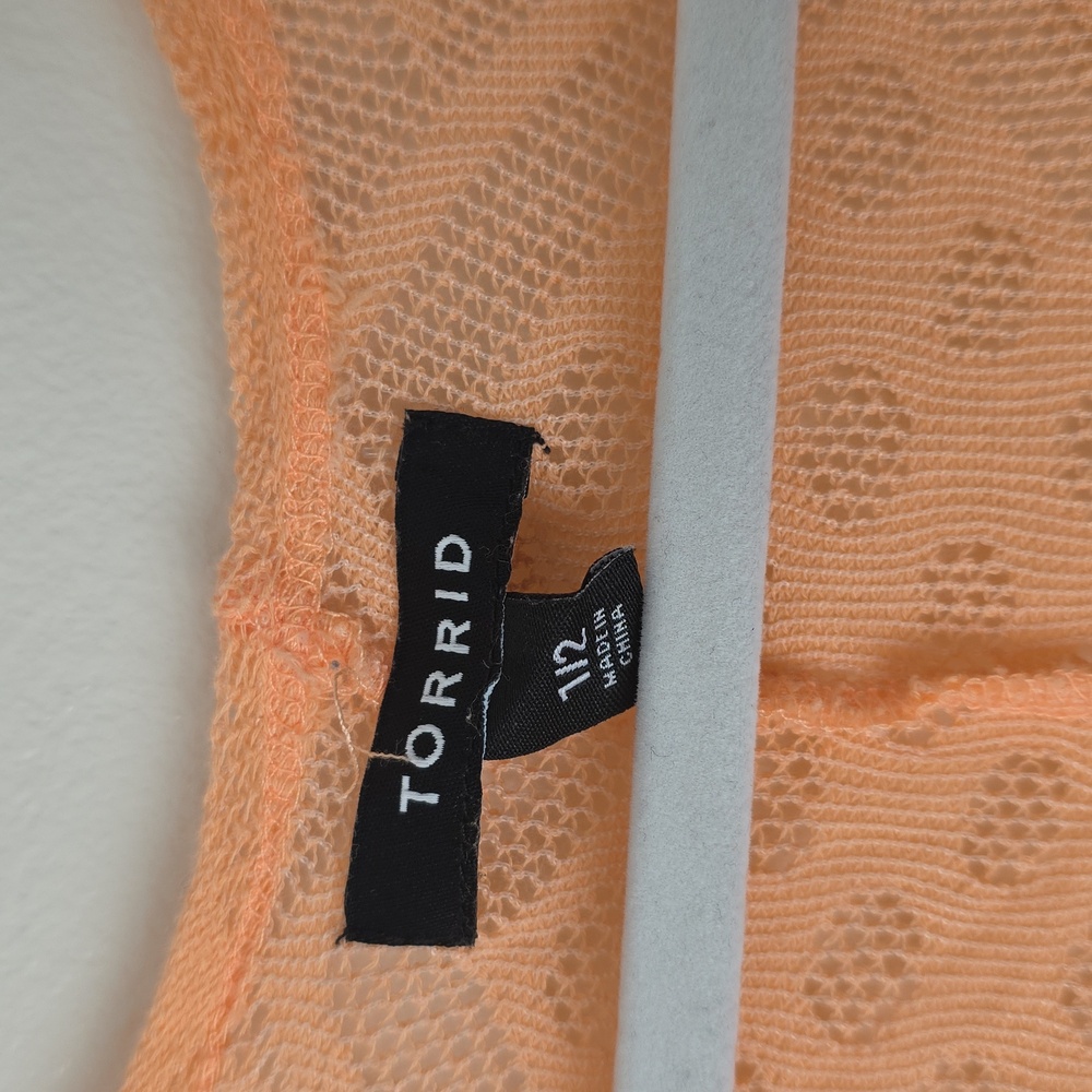 Torrid Apricot Lace Cardigan - Picture 3 of 6